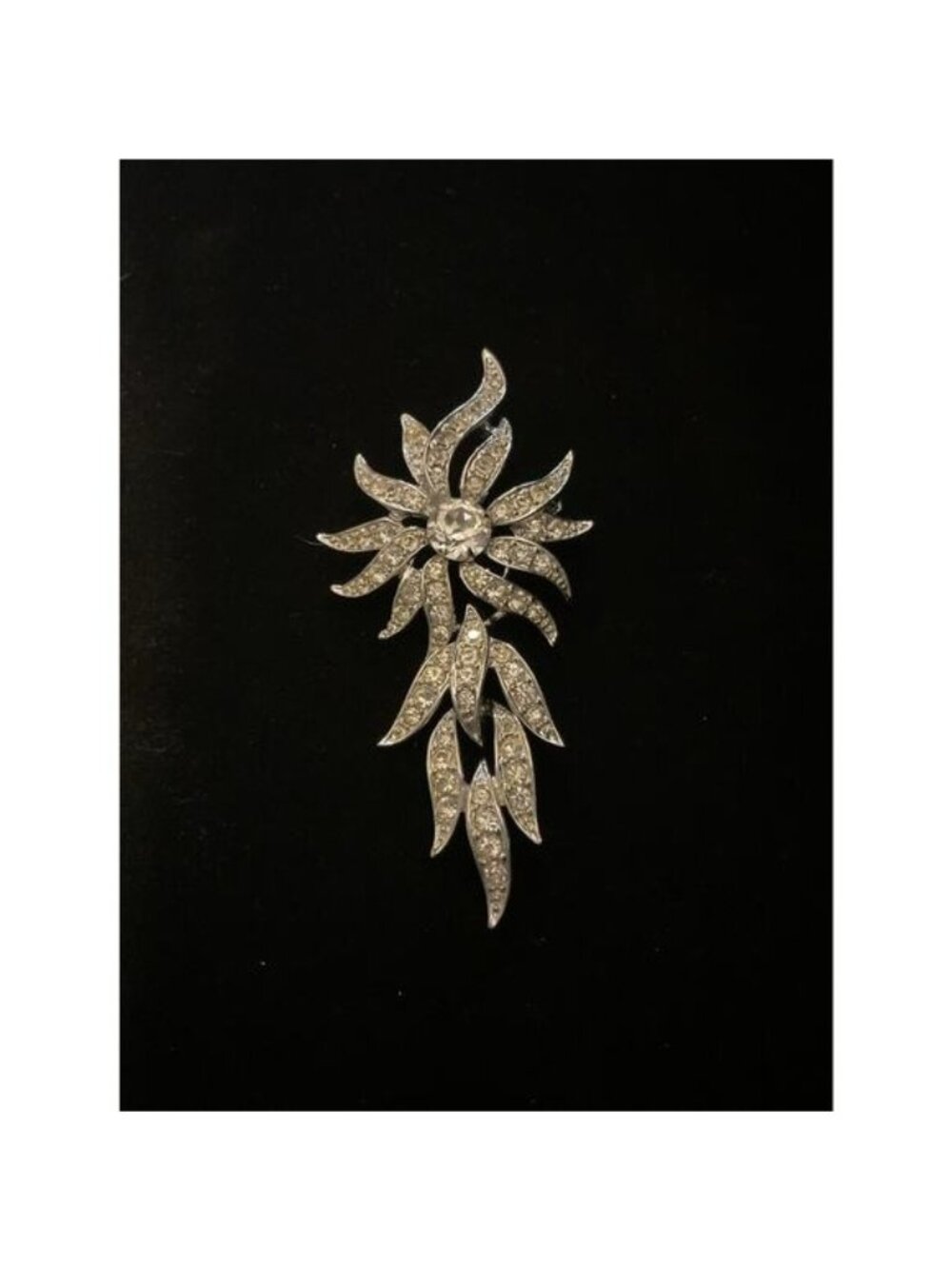 Vintage Sarah Coventry Evening Accent Articulated Rhinestone Brooch Pendant